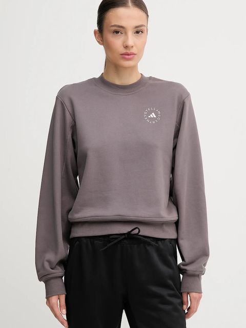adidas by Stella McCartney bluza treningowa damska kolor szary gładka JW4692 - zdjęcie produktu nr 1