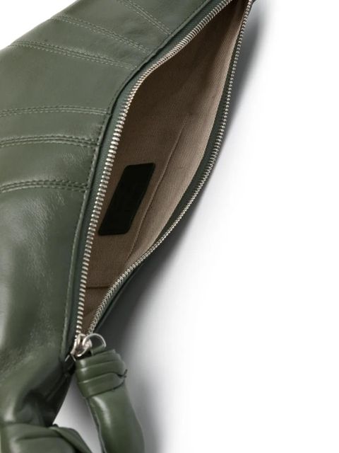 LEMAIRE small Croissant leather shoulder bag - Green
