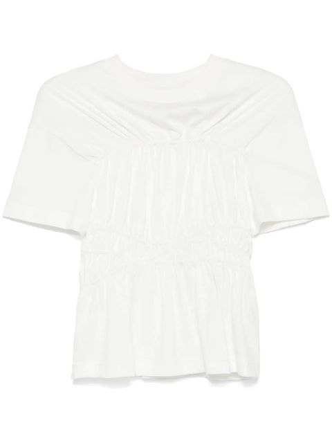 Alexander McQueen gathered detail T-shirt - White - zdjęcie produktu nr 1