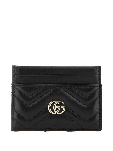 Gucci gg marmont leather card holder - Black - zdjęcie produktu nr 1