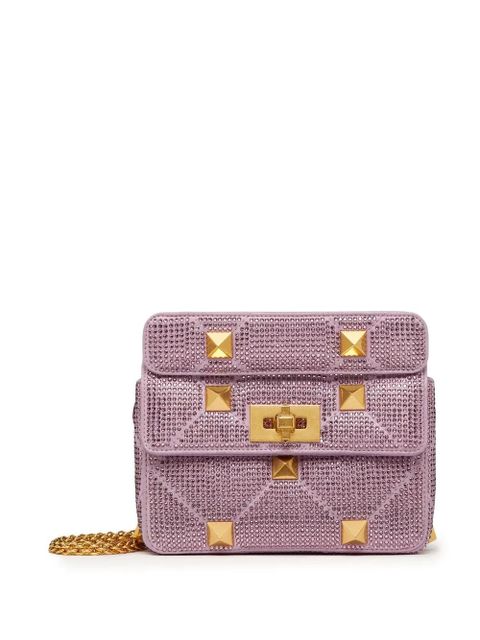 Valentino Garavani small Roman Stud embellished shoulder bag - Purple - zdjęcie produktu nr 1