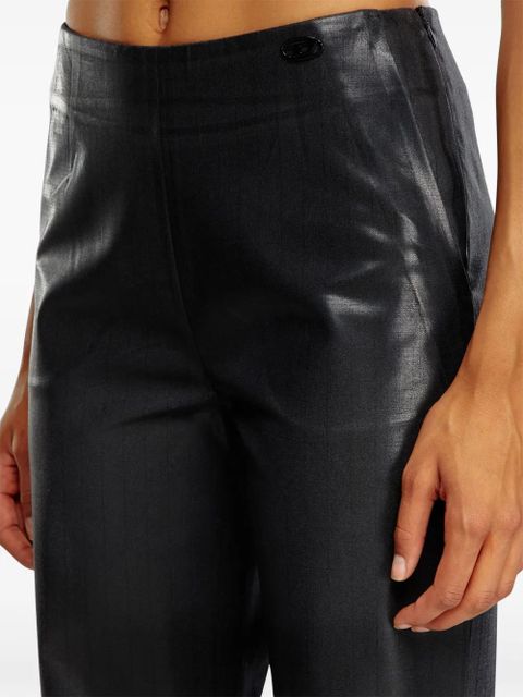 Diesel mid-rise flared trousers - Black