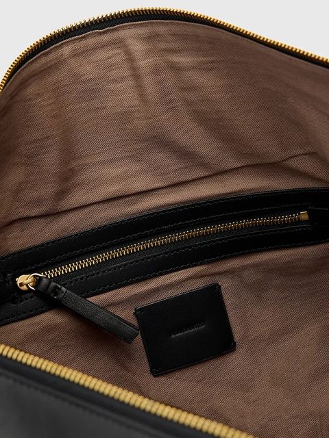 AllSaints torebka skórzana LUNA kolor czarny W190XD