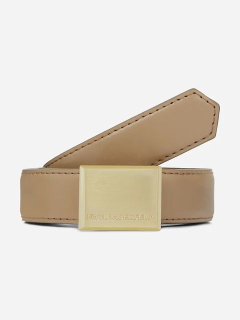 Karl Lagerfeld pasek skórzany damski kolor beżowy A2W33051 - zdjęcie produktu nr 1