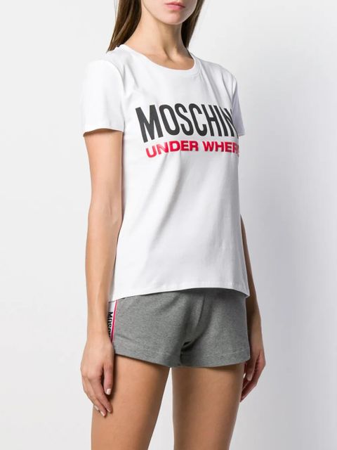 Moschino logo print T-shirt - White