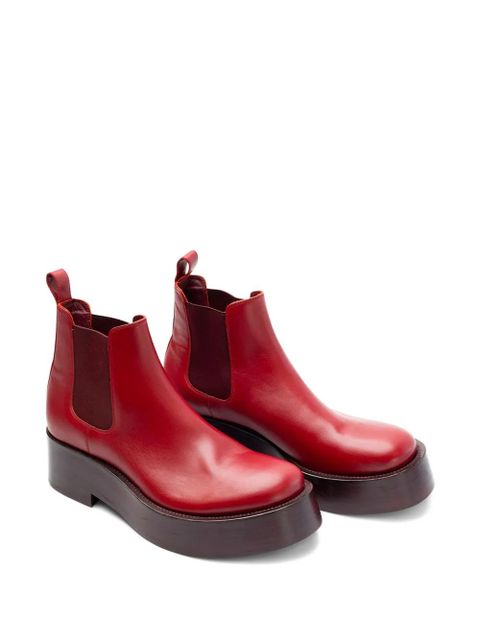Valentino Garavani platform Chelsea boots - Red