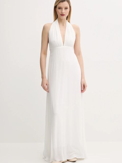 Answear.LAB sukienka kolor biały maxi rozkloszowana - zdjęcie produktu nr 2