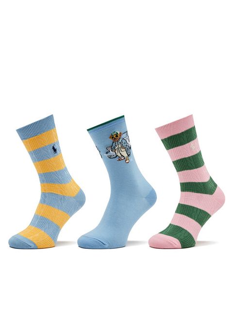 Zestaw 3 par wysokich skarpet damskich Polo Ralph Lauren
