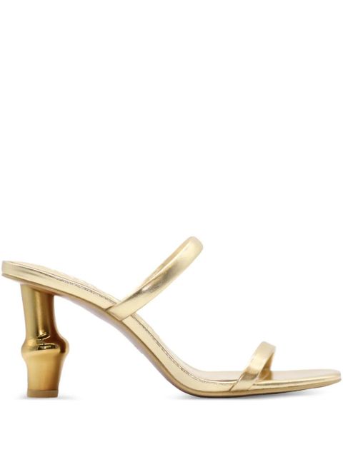 Cult Gaia 80mm double-strap sculpted-heel sandals - Gold - zdjęcie produktu nr 1