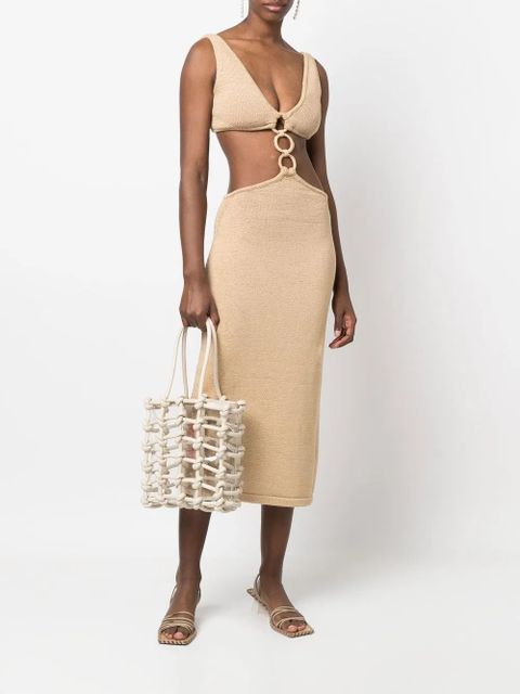 Cult Gaia Mert ring-detail dress - Yellow