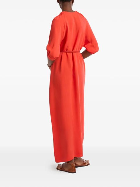 Yves Salomon flowing silk crepe maxi dress - Red
