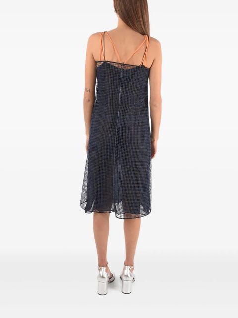 Maison Margiela mesh-paneled midi dress - Blue