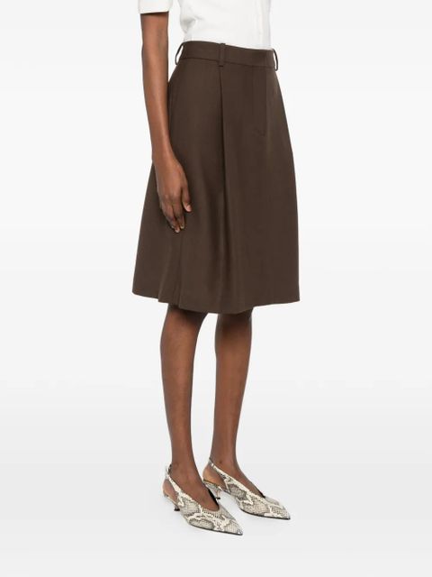 TOTEME pleated tailored mini skirt - Brown