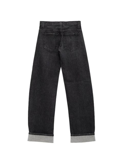 KHAITE cuffed denim jeans - Black - zdjęcie produktu nr 2
