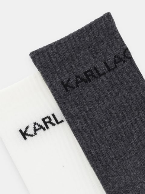 Karl Lagerfeld skarpetki 2-pack kolor szary A4W47025 - zdjęcie produktu nr 2