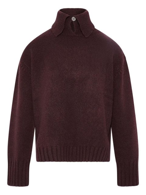 Yves Salomon cashmere collar sweater - Brown - zdjęcie produktu nr 1