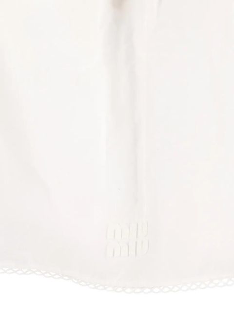 Miu Miu flap-pocket midi skirt - White