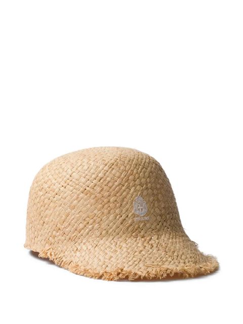 Prada raffia baseball cap - Neutrals - zdjęcie produktu nr 1