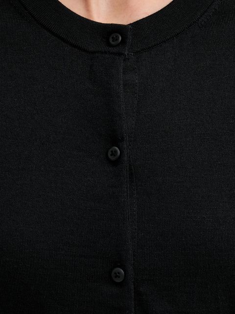 Calvin Klein kardigan wełniany damski kolor czarny lekki LV044D323G