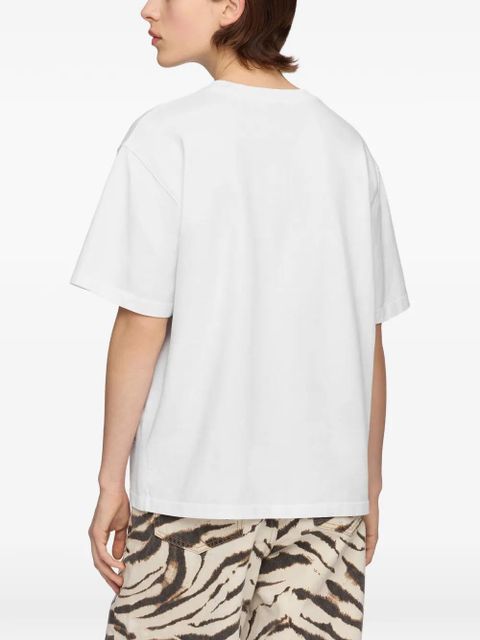 GANNI broderie-anglaise T-shirt - White