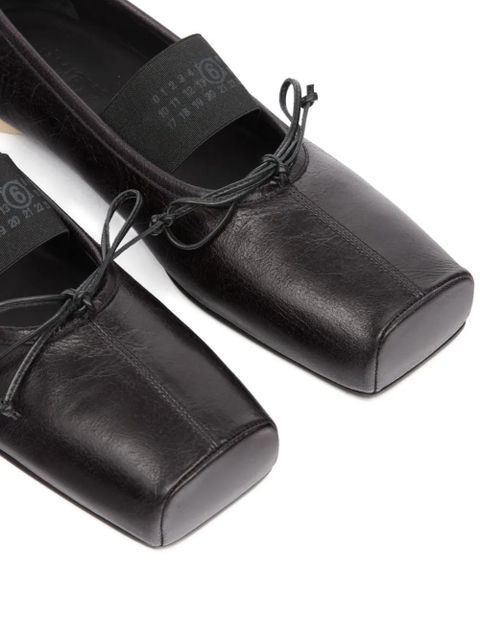 MM6 Maison Margiela tie-detail ballet flats - Black