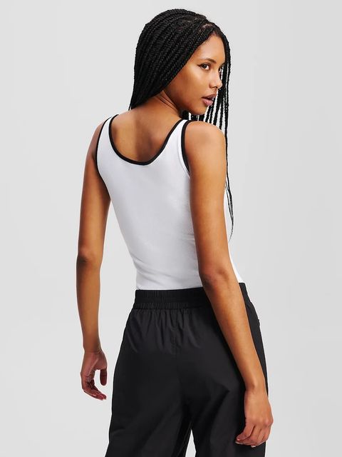 Karl Lagerfeld Jeans top damski z bawełną - zdjęcie produktu nr 1