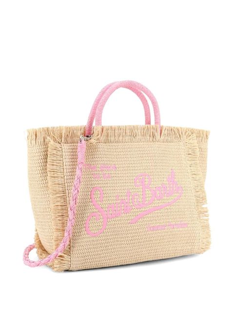 MC2 Saint Barth raffia frayed beach bag - Neutrals