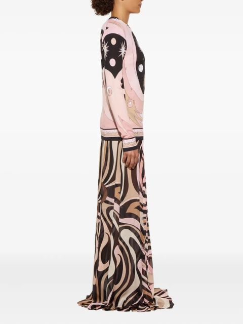 PUCCI Marmo-print maxi skirt - Black