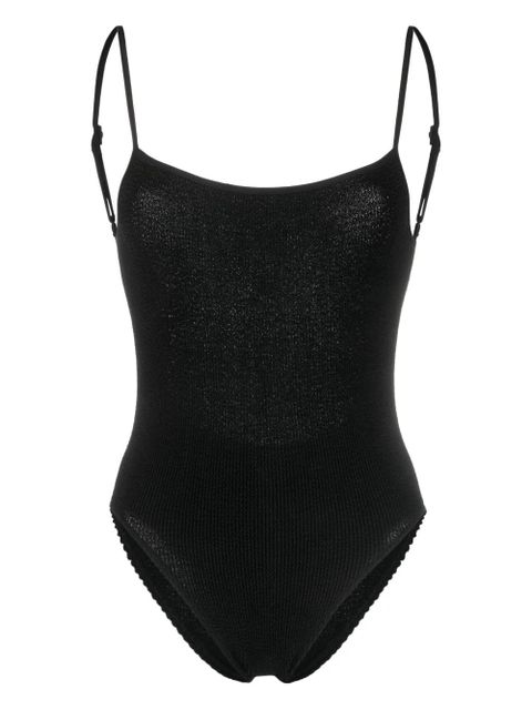 Bond-eye crinkled scoop-back swimsuit - Black - zdjęcie produktu nr 1