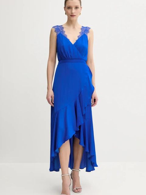 Morgan sukienka RORLA kolor niebieski maxi rozkloszowana RORLA - zdjęcie produktu nr 1