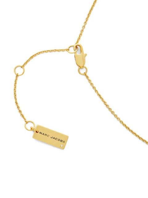 Marc Jacobs logo-plaque pendant necklace - Gold