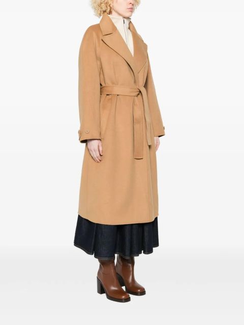 Maje belted wrap coat - Brown