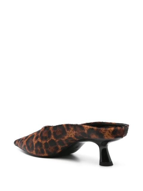 Simon Miller leather heeled mules - Brown - zdjęcie produktu nr 2