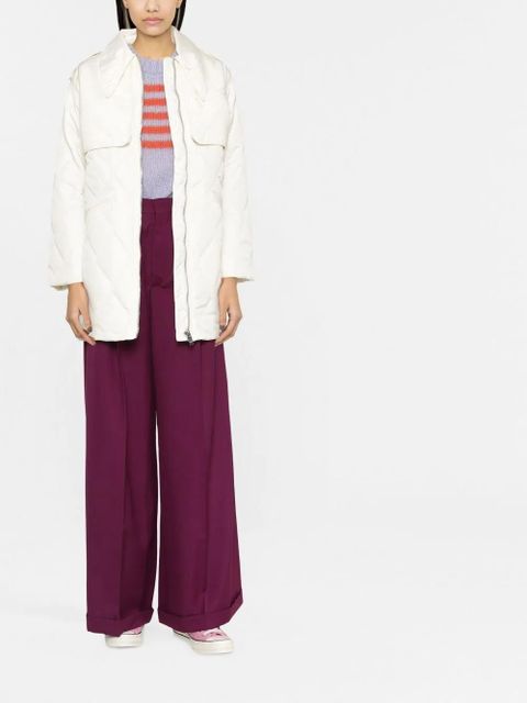 GANNI ripstop quilted jacket - Neutrals