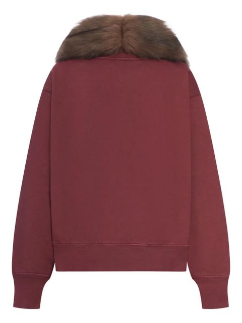Prada fur-collar sweatshirt - Red - zdjęcie produktu nr 2