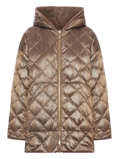Max Mara quilted alpaca-lined hoodie jacket - Brown - zdjęcie produktu nr 1