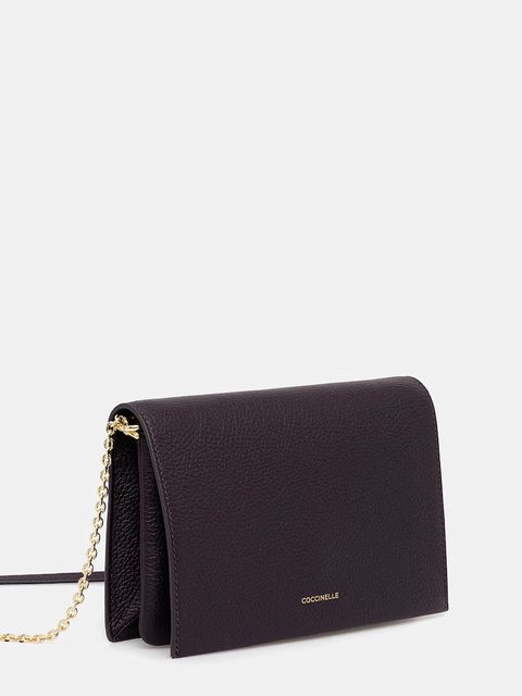 Coccinelle torebka skórzana kolor fioletowy E5 S00 55 02 01