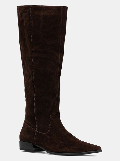 Vagabond Shoemakers kozaki zamszowe NELLA damskie kolor brązowy na słupku 6016-040-31 - zdjęcie produktu nr 1