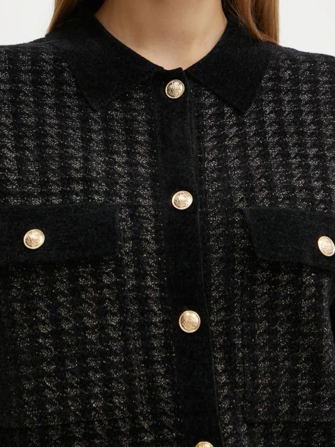 Morgan kardigan MVAZOU damski kolor czarny MVAZOU