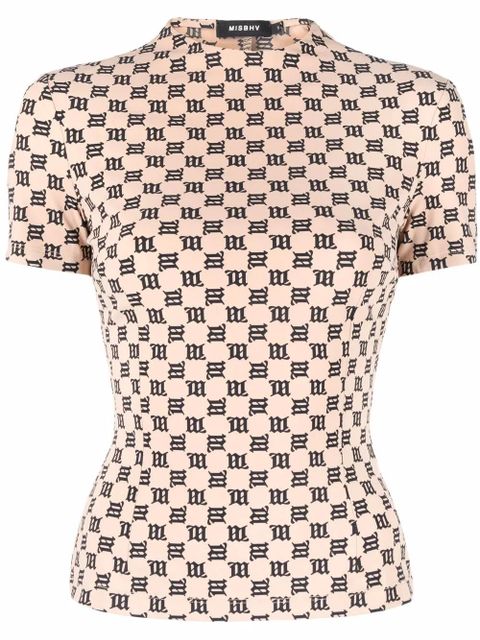 MISBHV monogram-print T-shirt - Neutrals - zdjęcie produktu nr 1