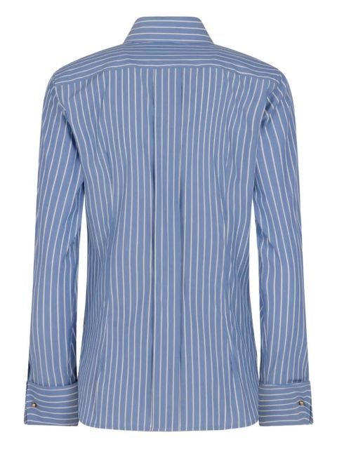 Max Mara striped cuff cotton shirt - Blue