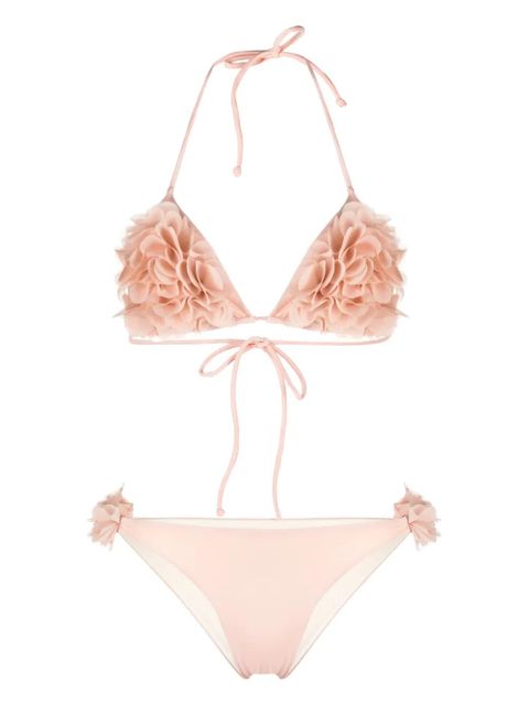 La Reveche Shayna floral-appliqué bikini - Pink - zdjęcie produktu nr 1