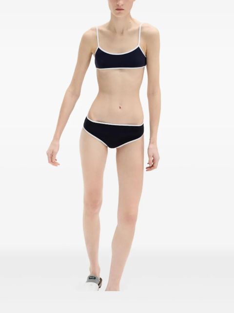 Miu Miu technical-knit swimsuit top - Blue