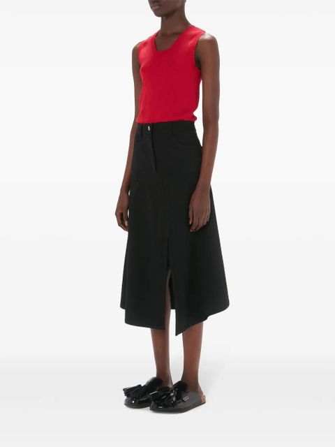 JW Anderson hanky-hem asymmetric skirt - Black - zdjęcie produktu nr 2