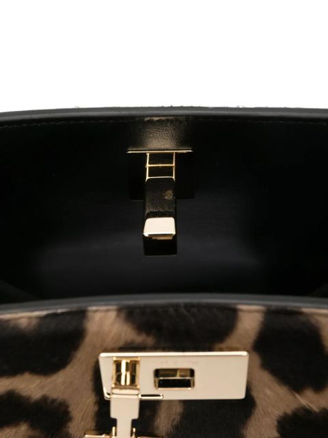 Ferragamo Studio Box leopard-print satchel bag - Neutrals