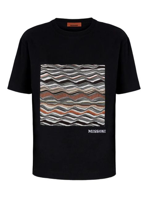 Missoni wave-pattern T-shirt - Black - zdjęcie produktu nr 1