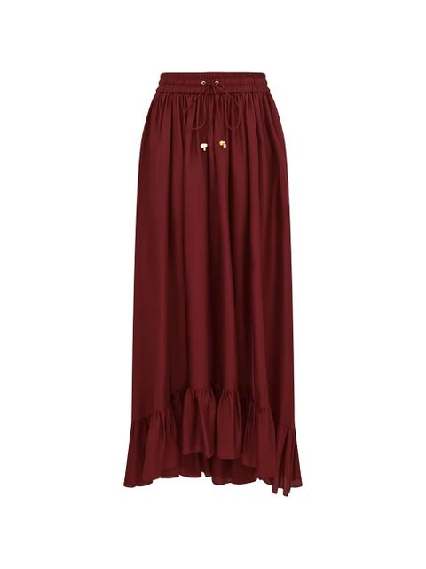ZIMMERMANN Aster ruffled maxi skirt - Red - zdjęcie produktu nr 1