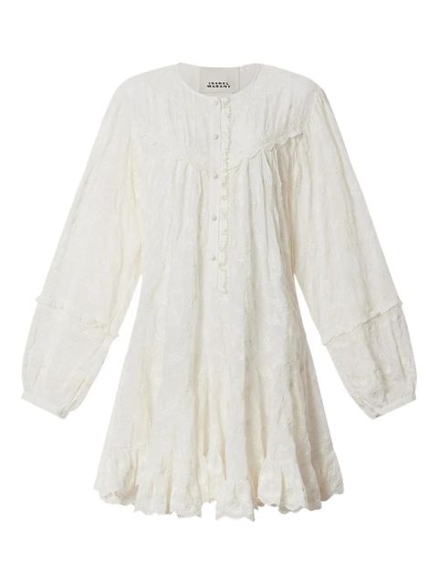 ISABEL MARANT Zame ruffled embroidered dress - White - zdjęcie produktu nr 1