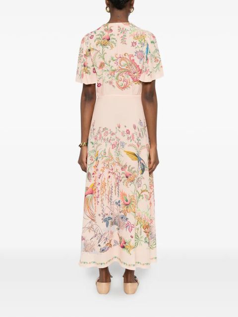 ETRO floral print V-neck dress - Pink