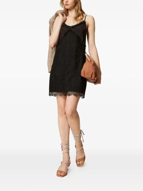 TWINSET ruffled lace dress - Black - zdjęcie produktu nr 2